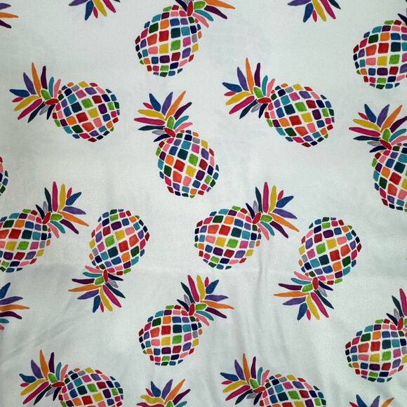 Proud 90 Mens Golf Performance Polo White Multicolor Pineapple Print Size XL - Picture 2 of 4